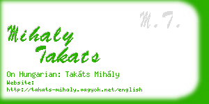 mihaly takats business card